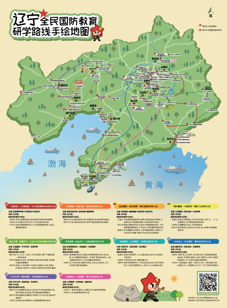 图片[1]-辽宁发布10条全民国防教育研学路线